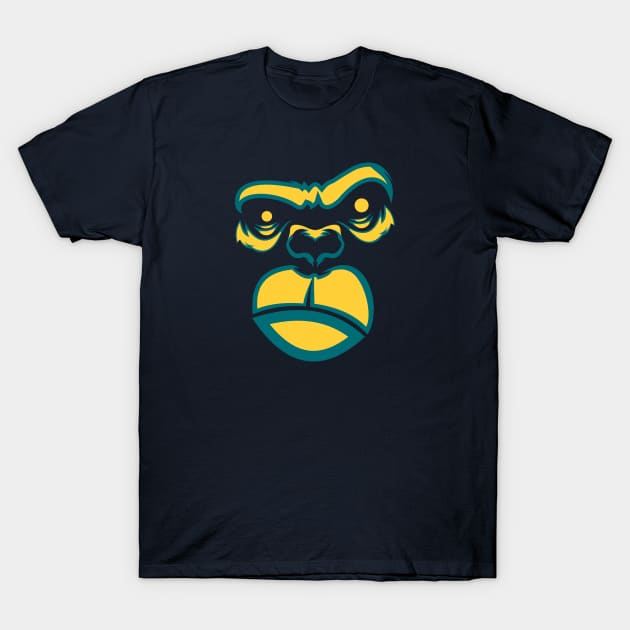 Gorilla Face T-Shirt by Happy Art Designs